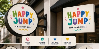 Happy Jump Font Poster 5
