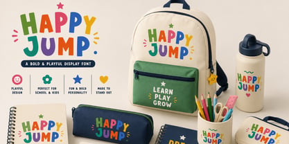Happy Jump Font Poster 6