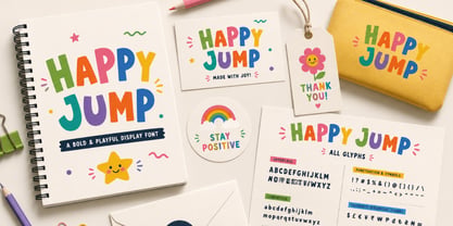 Happy Jump Font Poster 2
