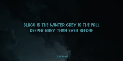 Leaden Skies Pro Font Poster 2