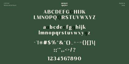 Mediate Font Poster 10