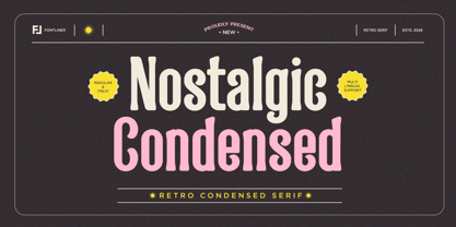 Nostalgic Condensed Font Poster 1