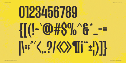 Nostalgic Condensed Font Poster 11