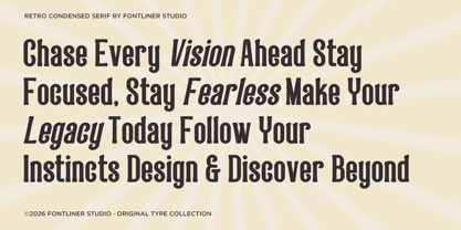 Nostalgic Condensed Font Poster 8