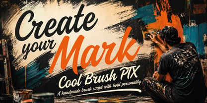 Cool Brush PTX Font Poster 3