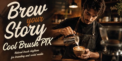 Cool Brush PTX Font Poster 2