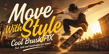 Cool Brush PTX Font Poster 4