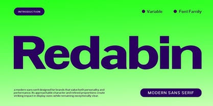 Redabin Font Poster 1
