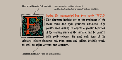 Medieval Beasts Font Poster 3