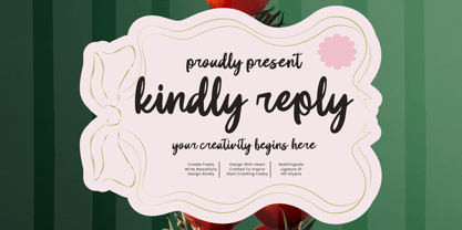 KindlyReply Font Poster 1