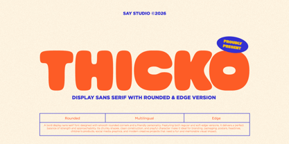 Thicko Font Poster 1