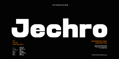 Jechro Font Poster 1