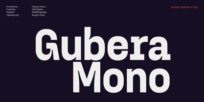 Gubera Mono Font Poster 1