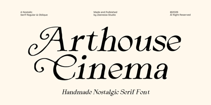 Arthouse Cinema Font Poster 1