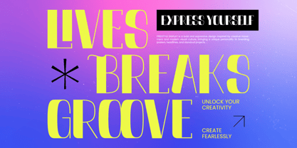 Lives Breaks Groove Font Poster 1
