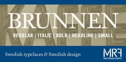 Brunnen Font Poster 1