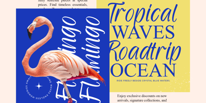 Coastal Blue Font Poster 5