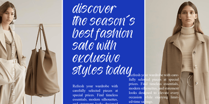 Coastal Blue Font Poster 2