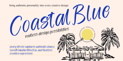 Coastal Blue Font Poster 1