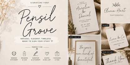 Pencil Grove Font Poster 7