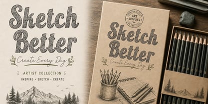 Pencil Grove Font Poster 4