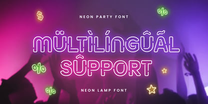 Neon Lamp Font Poster 12