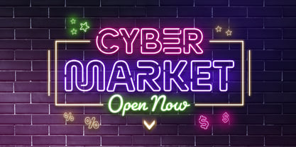 Neon Lamp Font Poster 9
