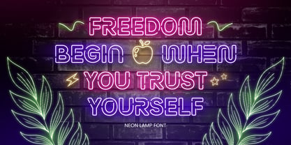 Neon Lamp Font Poster 7