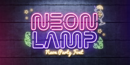 Neon Lamp Font Poster 1