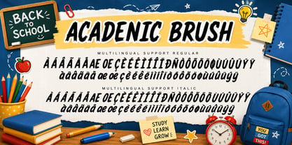 Academic Brush Font Poster 8