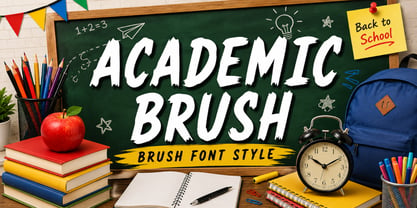 Academic Brush Font Poster 1