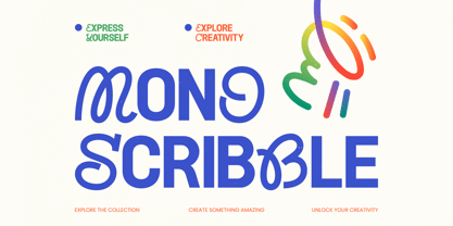 Mono Scribble Font Poster 1