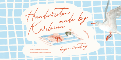 Handwritten Karleina Font Poster 1