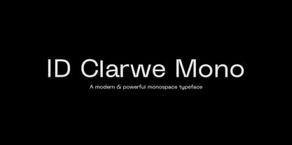 ID Clarwe Mono Font Poster 1