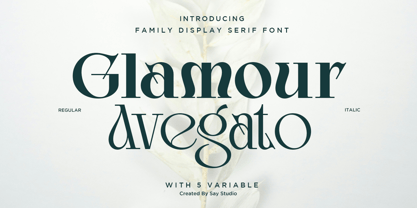 Glamour Avegato Font Poster 1