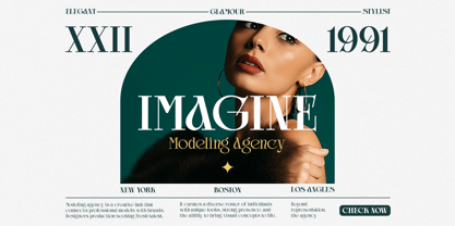 Glamour Avegato Font Poster 8