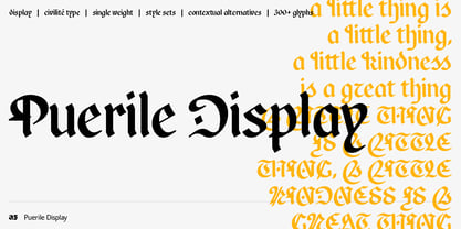 Puerile Display Font Poster 1