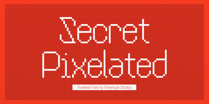 Secret Pixelated Font Poster 1
