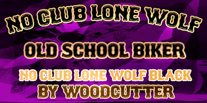 No Club Lone Wolf Font Poster 1