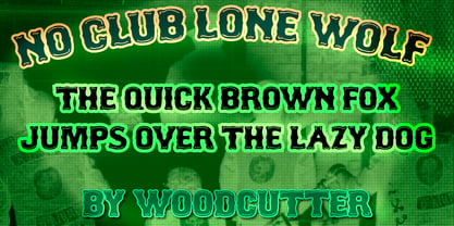 No Club Lone Wolf Font Poster 2