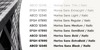 Horiva Sans Font Poster 12