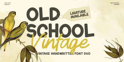 Old School Font Poster 1
