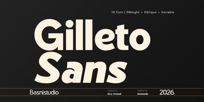 Gilleto Sans Font Poster 1