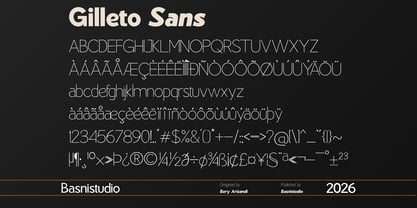 Gilleto Sans Font Poster 6