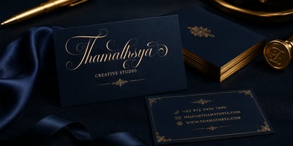 Thamathsya Calligraphy Font Poster 5