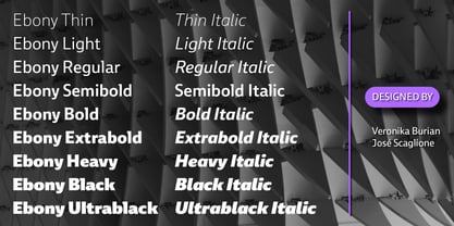 Ebony Font Poster 2