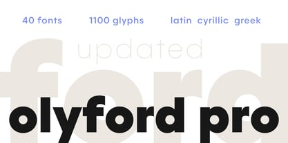 Olyford Pro Font Poster 1