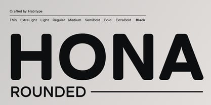 Hona Rounded Font Poster 1