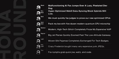 Hona Rounded Font Poster 4