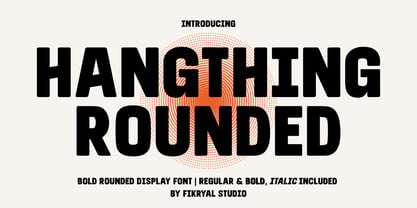 Hangthing Rounded Font Poster 1